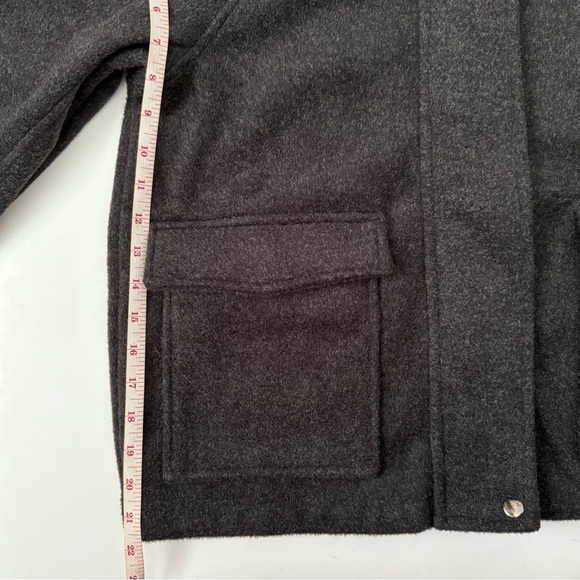 Banana Republic Factory Brushed Knit Short Jacket Dark Gray Medium Petite - Picture 6 of 7